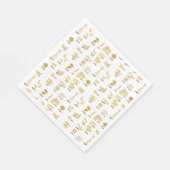 Italiaanse pasta vormen & namen patroon servet (Hoek)