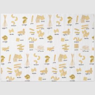 Italiaanse pasta vormen & namen patroon tissuepapier