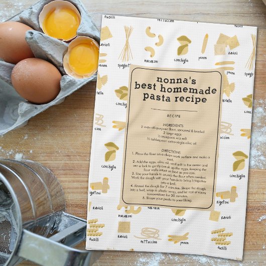 Italiaanse Pasta Vormen & Namen Recept Nonna Keeps Theedoek
