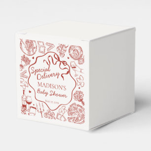 Italiaanse pastaspeciale baby shower met speciale  bedankdoosjes