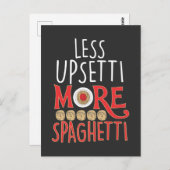 Italiaanse pastei nodle lover upsetti more spaghet briefkaart (Voorkant / Achterkant)