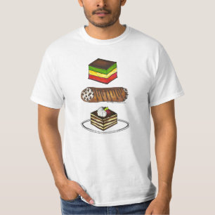 Italiaanse Pastries Tiramisu Rainbow Cookie Cannol T-shirt