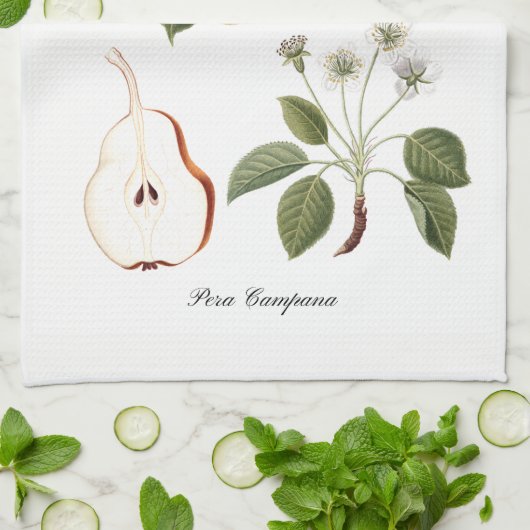 Italiaanse Pear Kitchen Towel Theedoek (Gevouwen)