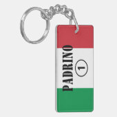 Italiaanse Peetvaders: Uno van Numero van Padrino Sleutelhanger (Voorkant Links)