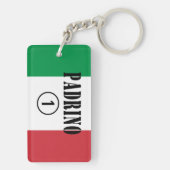 Italiaanse Peetvaders: Uno van Numero van Padrino Sleutelhanger (achterkant)
