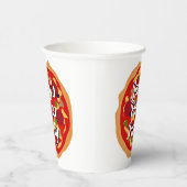 Italiaanse pepperoni pizza aangepast Birthday part Papieren Bekers (Rechts)