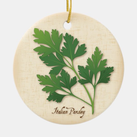 Italiaanse peterselie Herb Keramisch Ornament (Voorkant)