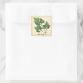 Italiaanse peterselie op het Herb-plein Vierkante Sticker (Tas)
