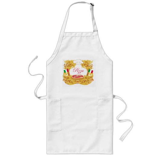 Italiaanse pizza Apron Lang Schort (Voorkant)