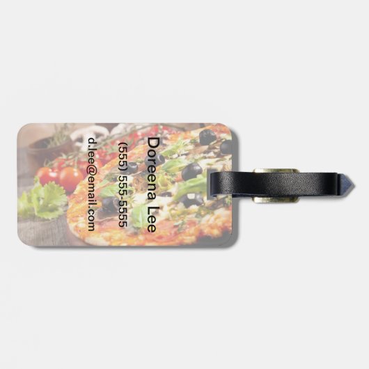 Italiaanse pizza bagagelabel (Achterkant horizontaal)