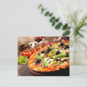 Italiaanse pizza briefkaart (Staand voorkant)