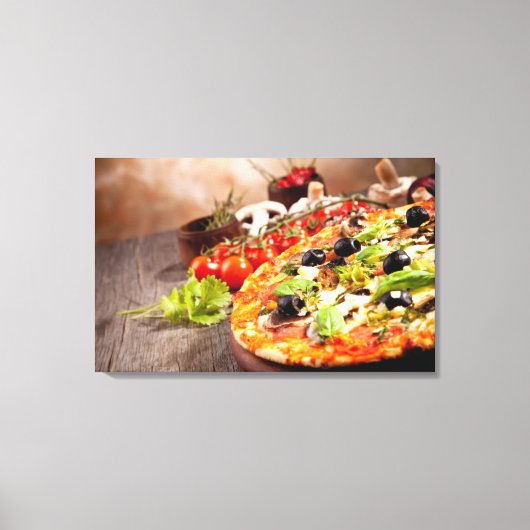 Italiaanse pizza canvas afdruk (Voorkant)