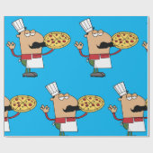 Italiaanse Pizza Chef Cadeaupapier (Vlak)