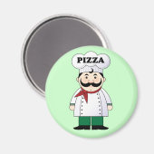 Italiaanse Pizza Chef Magnet (Voorkant / Achterkant)