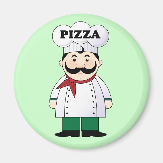Italiaanse Pizza Chef Magnet (Voorkant)