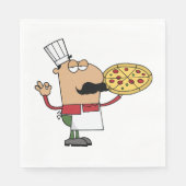 Italiaanse Pizza Chef Servet (Voorkant)
