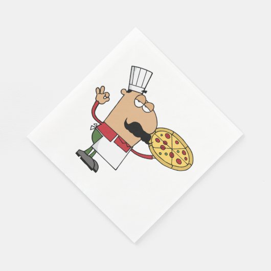 Italiaanse Pizza Chef Servet (Hoek)