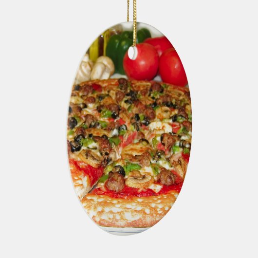 Italiaanse Pizza Keramisch Ornament (Rechts)