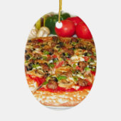 Italiaanse Pizza Keramisch Ornament (Voorkant)