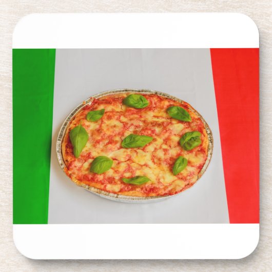ITALIAANSE PIZZA ONDERLEGGER BIER ONDERZETTER (Voorkant)