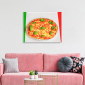 Italiaanse pizza op canvasprint canvas afdruk (Insitu (Woonkamer))