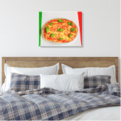 Italiaanse pizza op canvasprint canvas afdruk (Insitu (Slaapkamer))