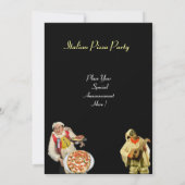 ITALIAANSE PIZZA PARTIJ, RESTAURANT groen zwart Kaart (Achterkant)