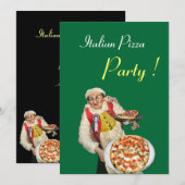 ITALIAANSE PIZZA PARTIJ, RESTAURANT groen zwart Kaart (Voorkant / Achterkant)