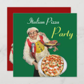 ITALIAANSE PIZZA PARTIJ , RESTAURANT rood groen Kaart (Voorkant / Achterkant)