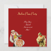 ITALIAANSE PIZZA PARTIJ , RESTAURANT rood groen Kaart (Achterkant)