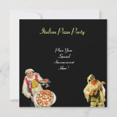 ITALIAANSE PIZZA PARTIJ, RESTAURANT rood zwart Kaart (Achterkant)