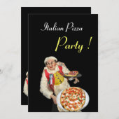 ITALIAANSE PIZZA PARTIJ, RESTAURANT rood zwart Kaart (Voorkant / Achterkant)