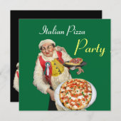 ITALIAANSE PIZZA PARTIJ , RESTAURANT zwarte groen Kaart (Voorkant / Achterkant)