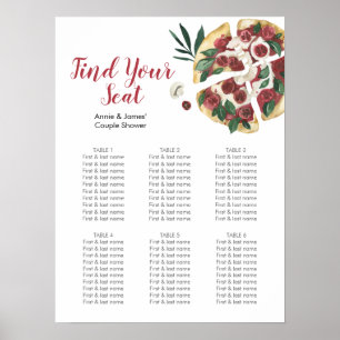 Italiaanse Pizza Party Seattle Chart Poster