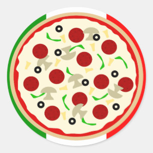 Italiaanse Pizza Party Stickers