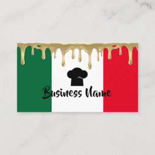 Italiaanse Pizza Pasta Restaurant Chef Visitekaartje