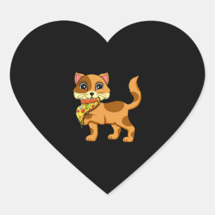 Italiaanse Pizza Pie Kat Liefhebber Kat Fluisteraa Hart Sticker