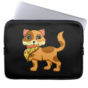 Italiaanse Pizza Pie Kat Liefhebber Kat Fluisteraa Laptop Sleeve