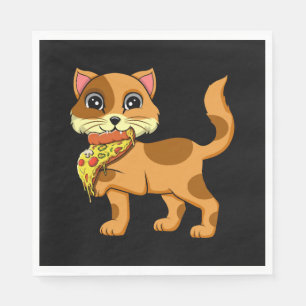 Italiaanse Pizza Pie Kat Liefhebber Kat Fluisteraa Servet