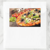 Italiaanse pizza rechthoekige sticker (Tas)