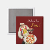 ITALIAANSE PIZZA, rood Magneet (Voorkant / Achterkant)