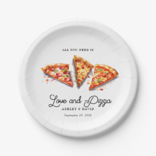 Italiaanse Pizza   Verlovingspartij  Papieren Bordje