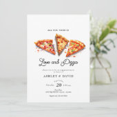 Italiaanse pizza | VRIJGEZELLENFEEST WATERVERF Kaart (Staand voorkant)