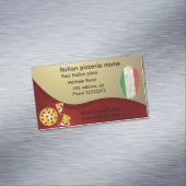 Italiaanse pizzeria magnetisch visitekaartje (Voorbeeld)
