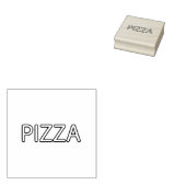 Italiaanse Pizzeria Pizza Tekst Keuken of Restaura Rubberstempel (Gestempeld)