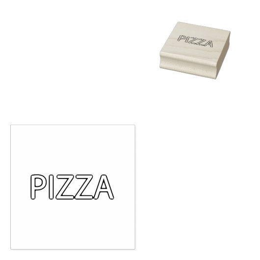 Italiaanse Pizzeria Pizza Tekst Keuken of Restaura Rubberstempel (Gestempeld)