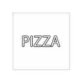 Italiaanse Pizzeria Pizza Tekst Keuken of Restaura Rubberstempel (Afrduk)