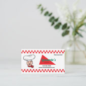 Italiaanse pizzeria visitekaartje (Staand voorkant)