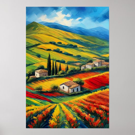 Italiaanse plattelandsdromen poster (Voorkant)