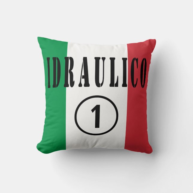 Italiaanse Plumbers : Idraulico Numero Uno Kussen (Voorkant)